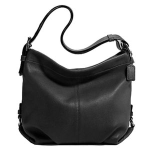 Coach Black Leather Hobo Purse F15064